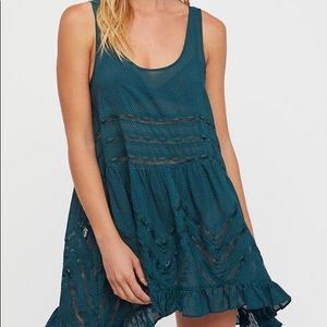 Free People Voile and Lace Trapeze Slip